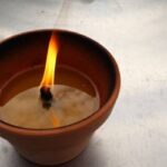 a burning citronella candle used for mosquito protection in new york state