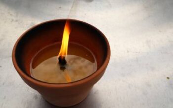 a burning citronella candle used for mosquito protection in new york state